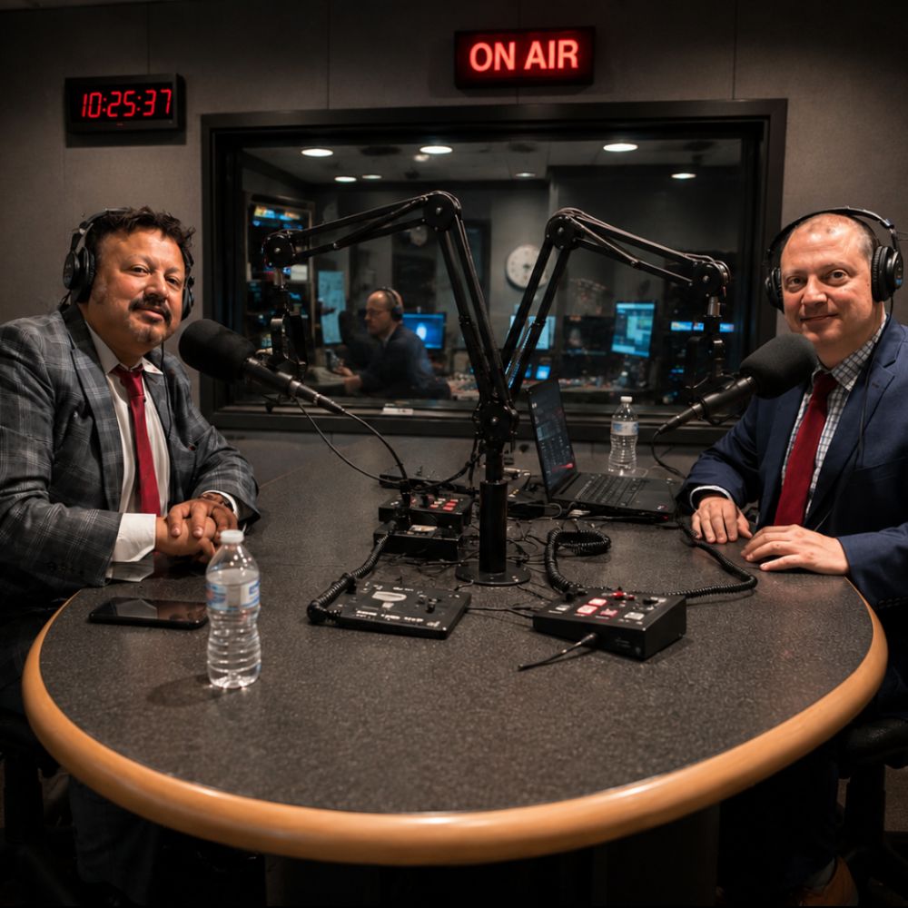 Anirban and Louis in studio